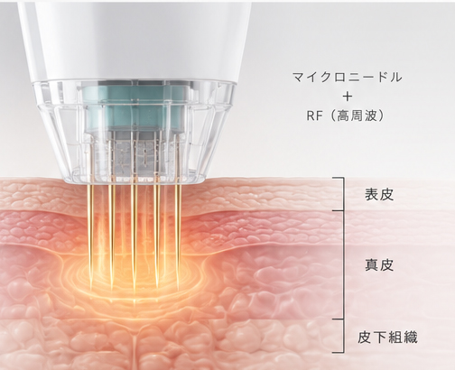 RF Microneedling Diagram