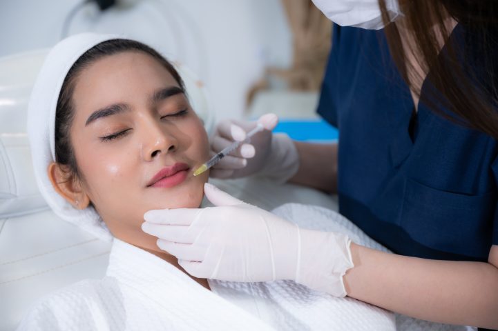 A woman has a Botox treatment in Bangkok.
