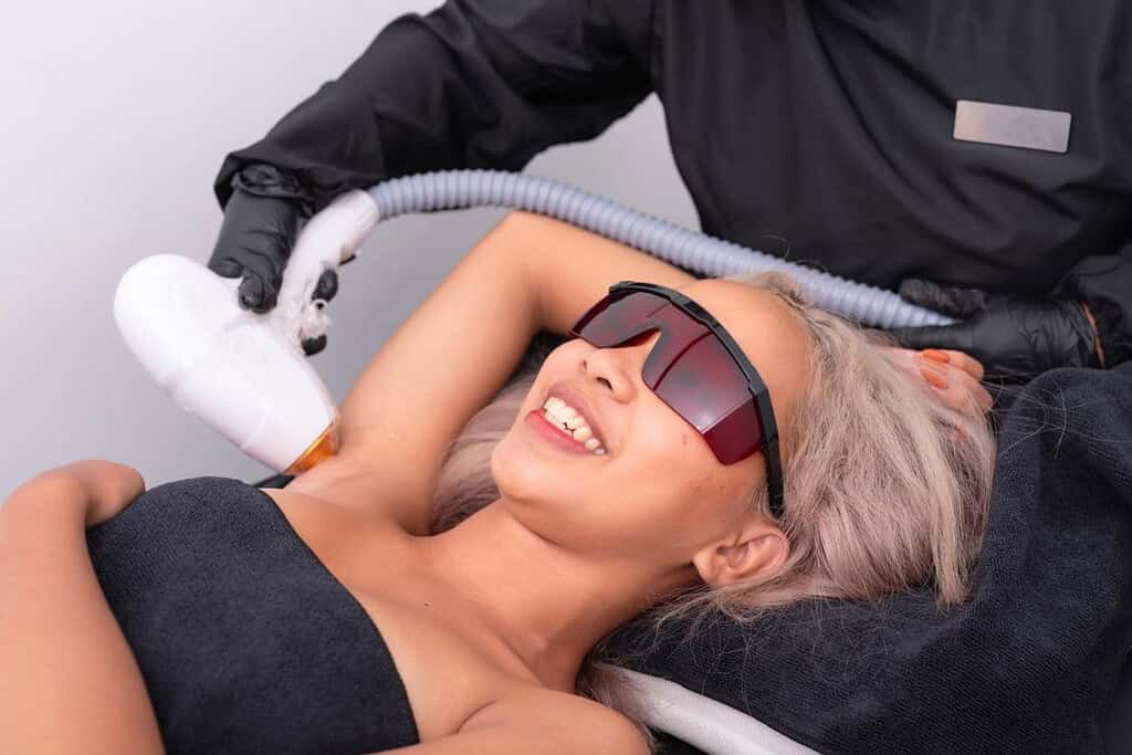 Diode laser hair removal procedure