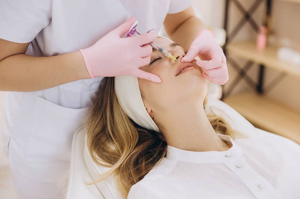 Patient getting botox, followed by Botox aftercare for lasting results
