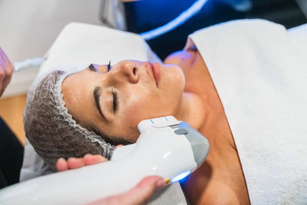 After learning about Ultraformer vs Ulthera, the patient starts her recommended treatment